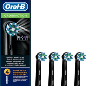 Oral-B - Recharges de têtes de brosse à dents électrique CrossAction noir